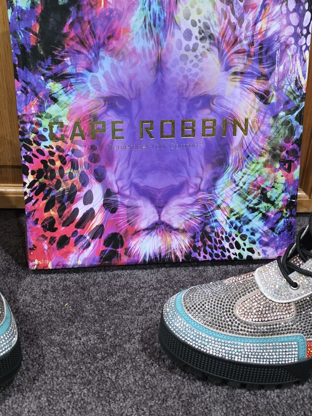 Cape Robbin Teal, Silver & Black Rhinestone Platform Boots